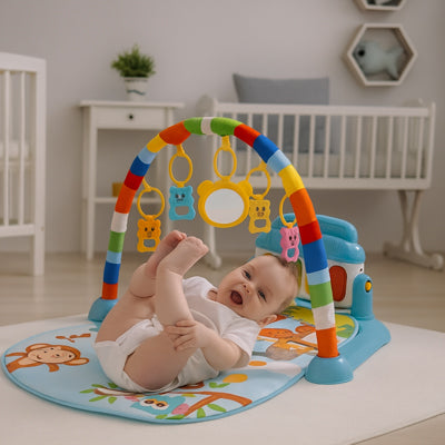 Tapis d'éveil bébé Piano Bleu