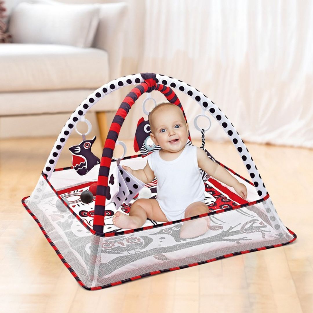 Tapis d'éveil bébé Noir et Rouge