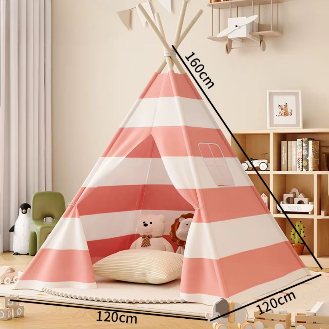 Tipi enfant Rose et Blanc