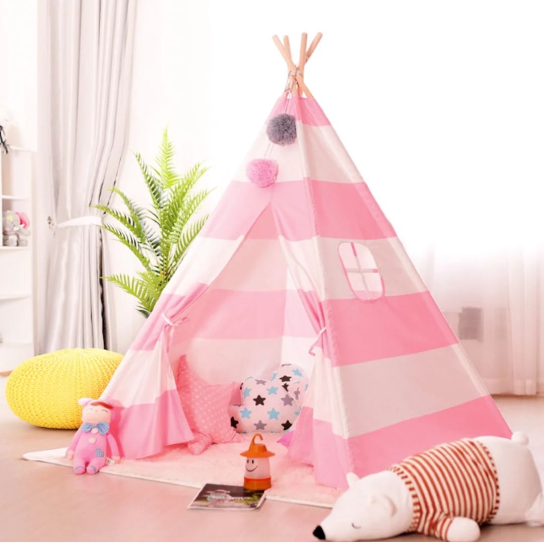 Tipi enfant Rose et Blanc