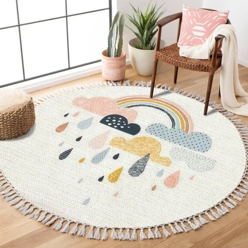 Tapis enfant Arc-en-ciel et Cœurs