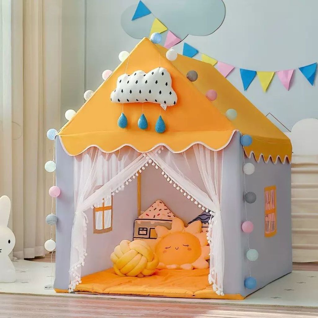 Tente Cabane Enfant Jaune joli