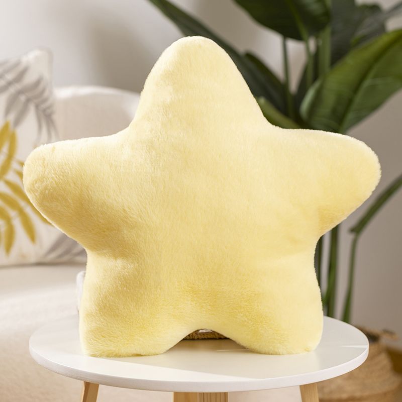 coussin de sol etoile jaune peluche