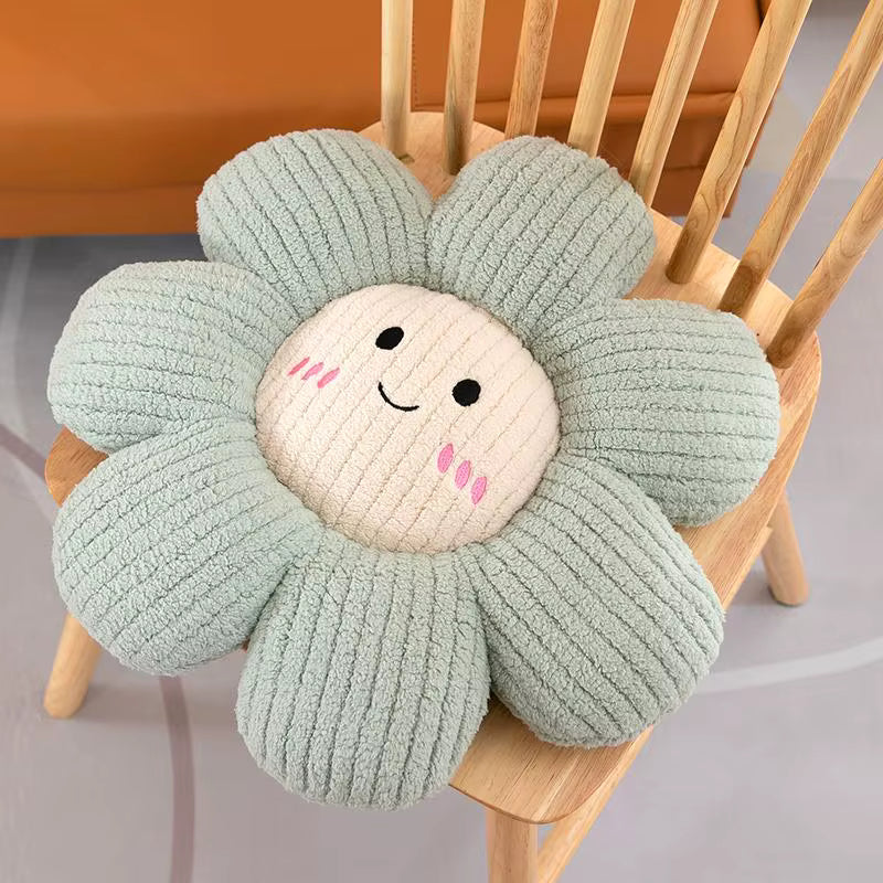coussin de sol bleu peluche