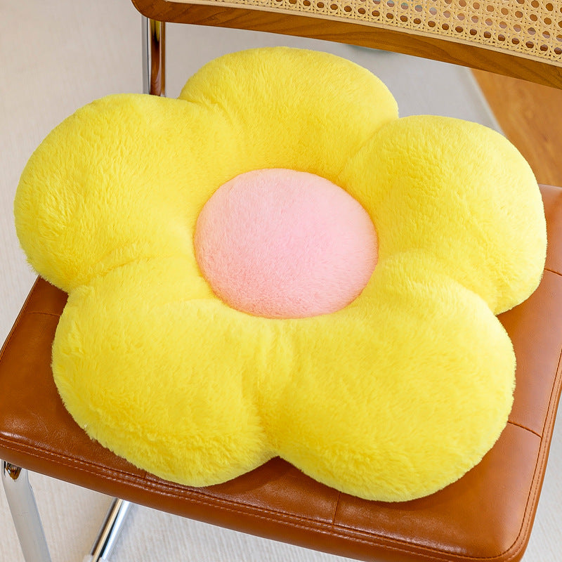coussin enfant fleure jaune