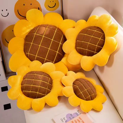 Coussin au sol tournesol