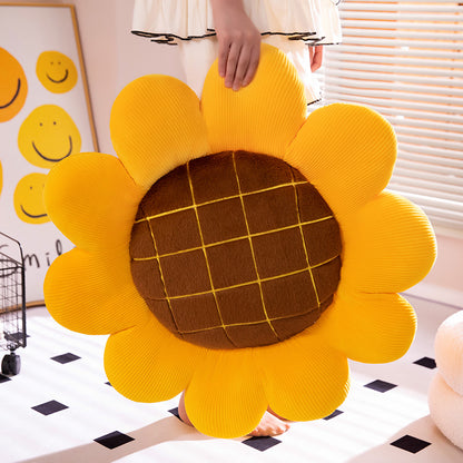 Coussin au sol tournesol