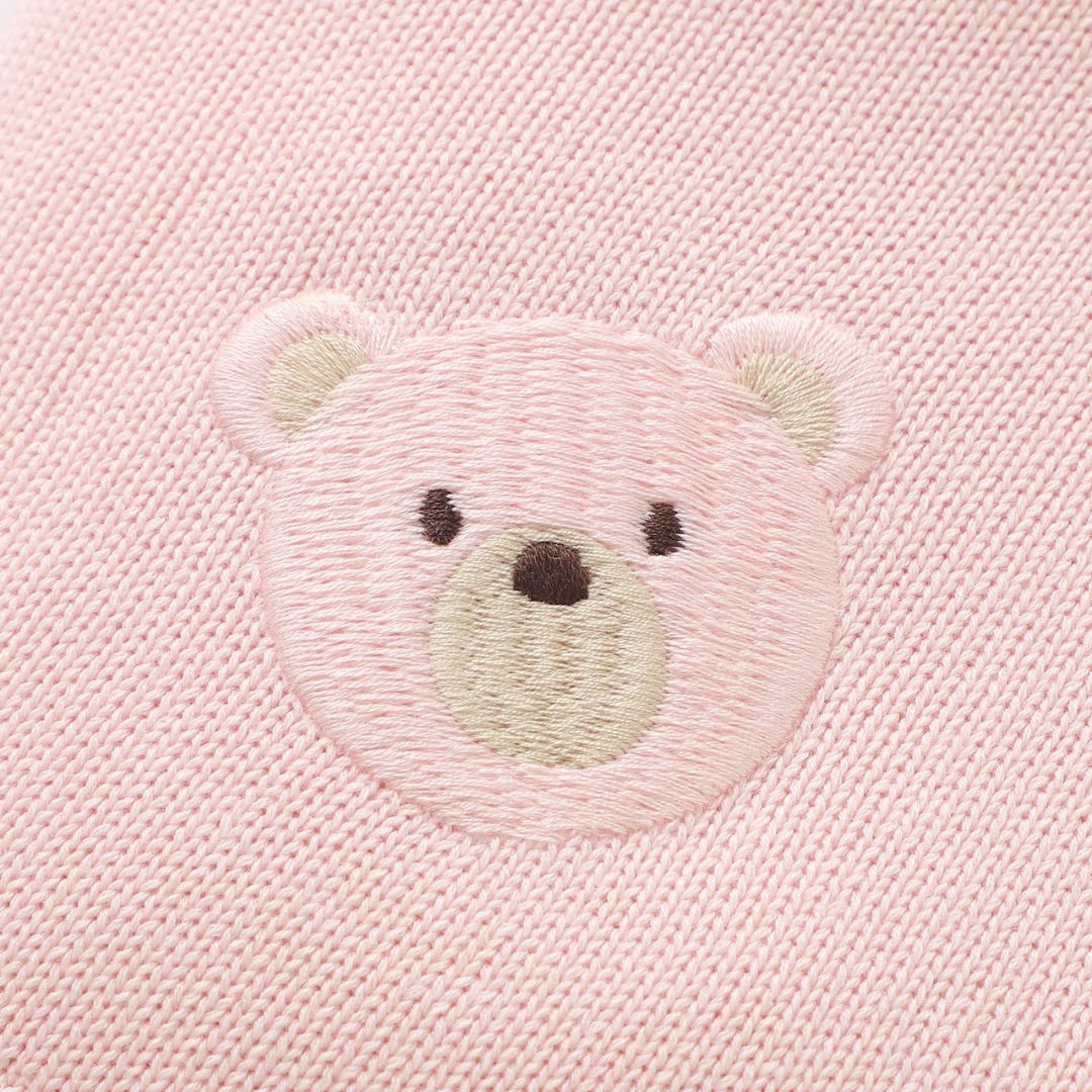 Couverture bébé tricot Ours