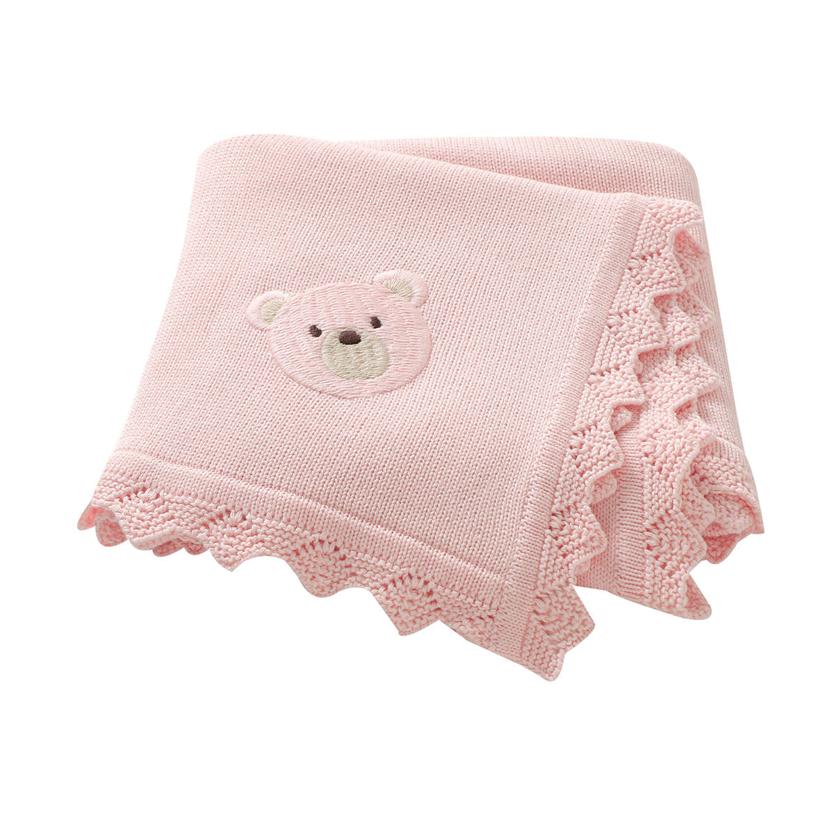 Couverture bébé tricot Ours