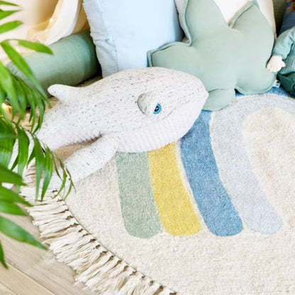 Tapis chambre enfant | Arc - en - Ciel Bleue - Bebe Pingouin