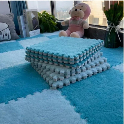 Tapis chambre enfant Bleue - Bebe Pingouin