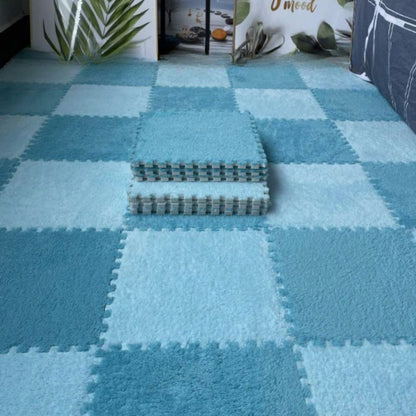 Tapis chambre enfant Bleue - Bebe Pingouin