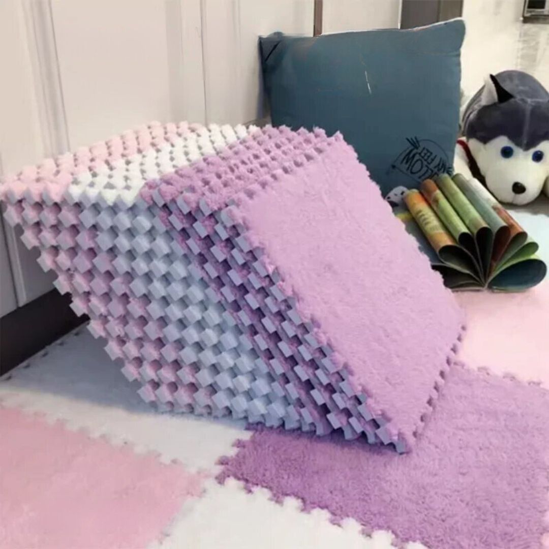 Tapis chambre enfant Violet et Rose