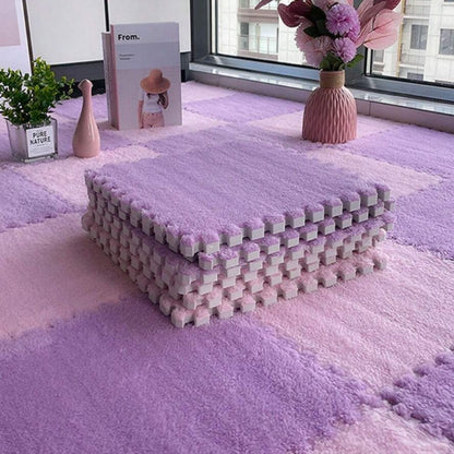 Tapis chambre enfant Violet et Rose - Bebe Pingouin