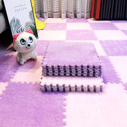 Tapis chambre enfant Violet et Rose - Bebe Pingouin