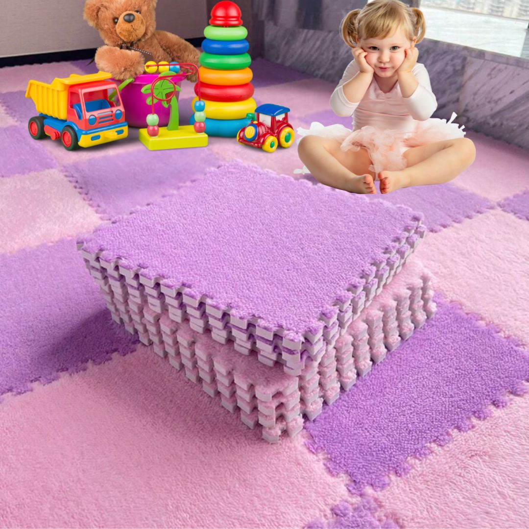 Tapis chambre enfant Violet et Rose