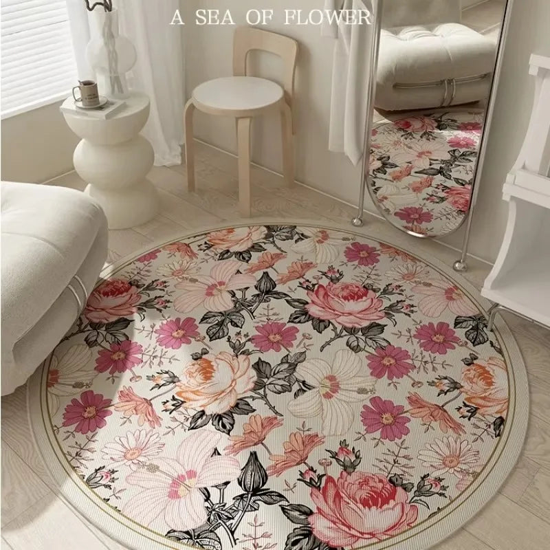 Tapis chambre fille | Fleurs