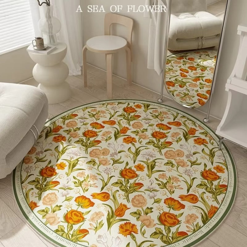 Tapis chambre fille | Fleurs