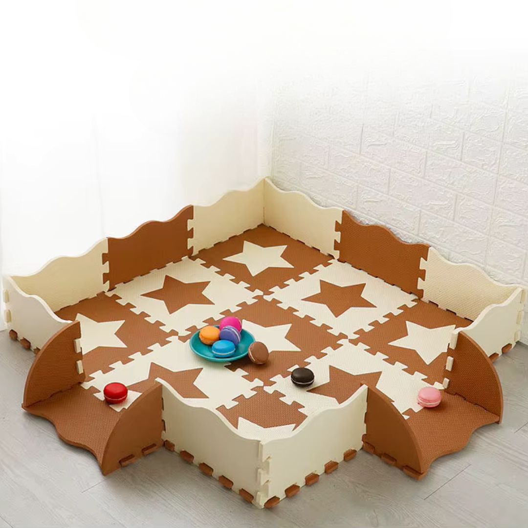 Tapis d'éveil rebord étoiles