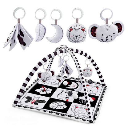 Tapis d'éveil bébé noir et blanc stimulant