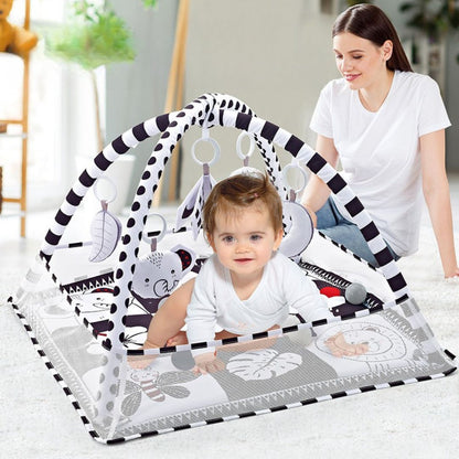 Tapis d'éveil bébé noir et blanc