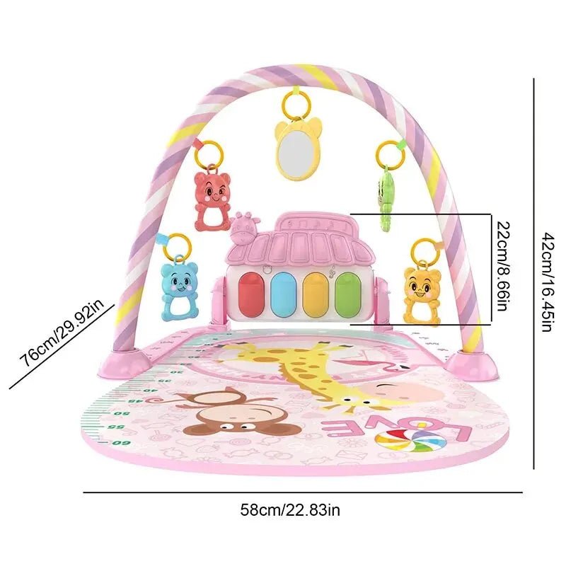 Tapis d'éveil bébé Piano Rose - Bebe Pingouin