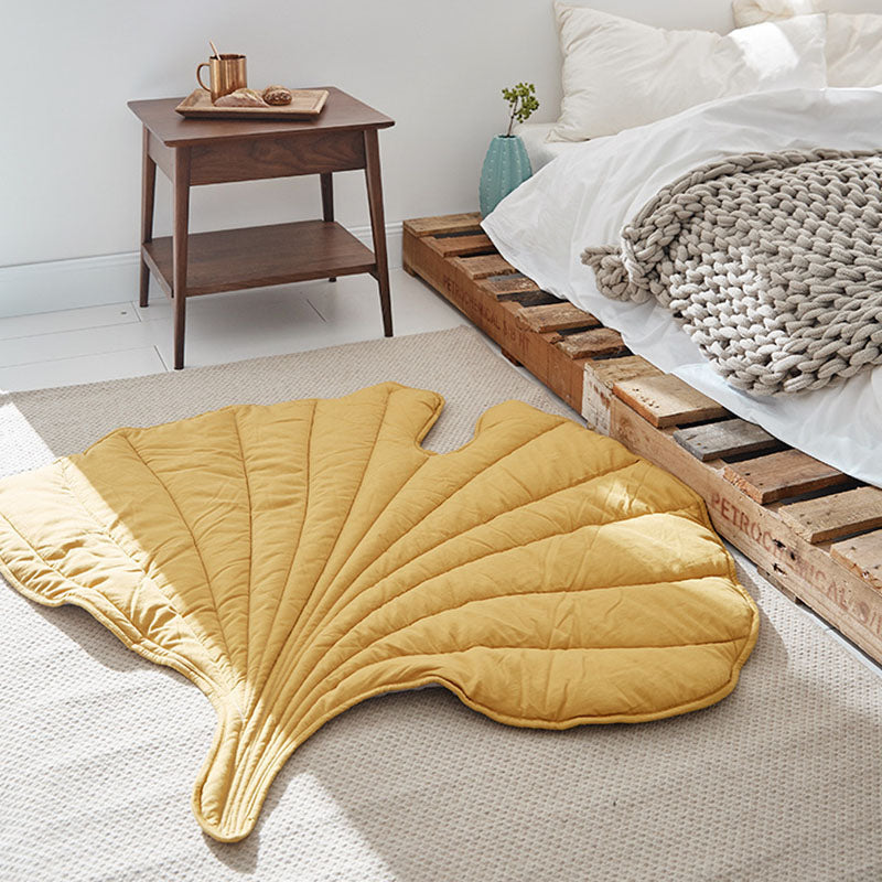 Tapis en coton jaune decoration