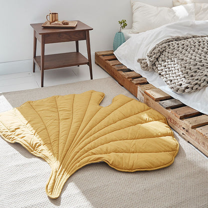 Tapis en coton jaune decoration