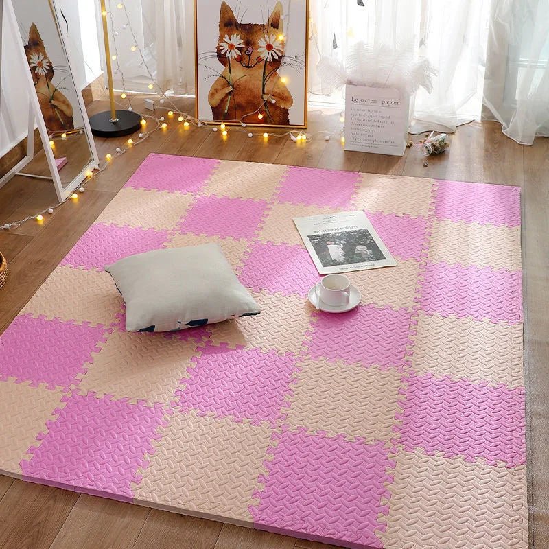 tapis en mousse pour bébé rose