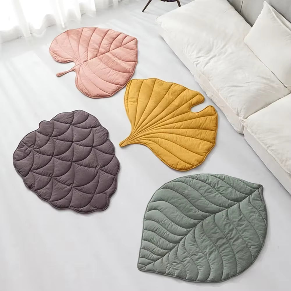 tapis eveil bebe feuille decoratif