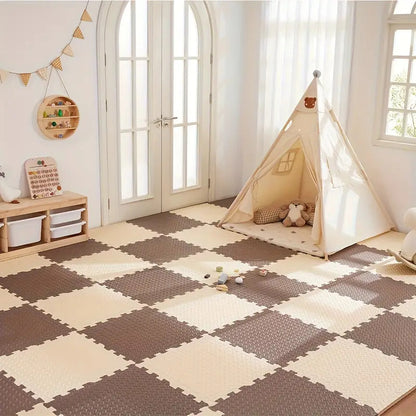 Tapis motricité bébé Beige Marron