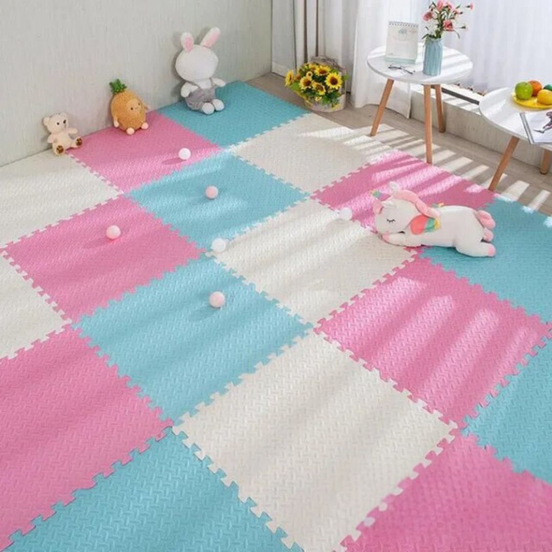 Tapis mousse pour bebe colore