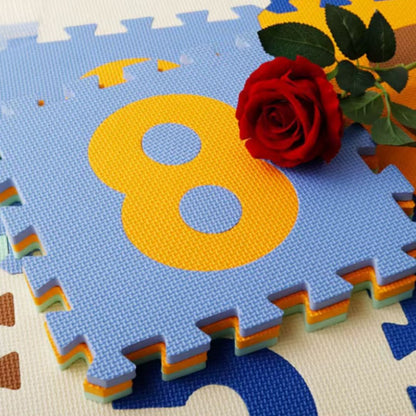 Tapis mousse puzzle rebord