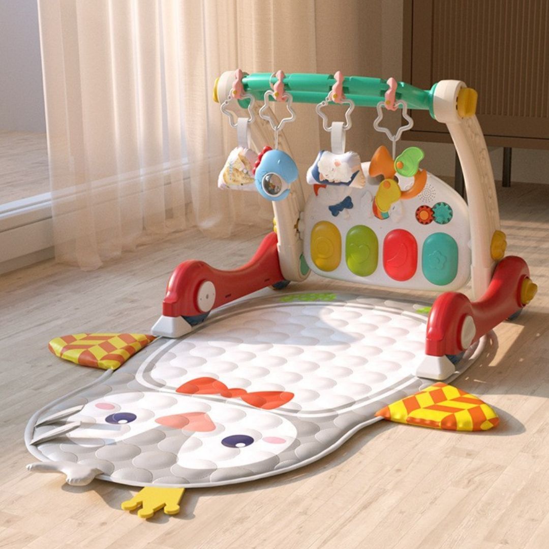 Tapis bébé piano pingouin