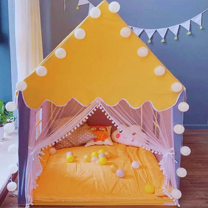 Tente Cabane Enfant Jaune mignon