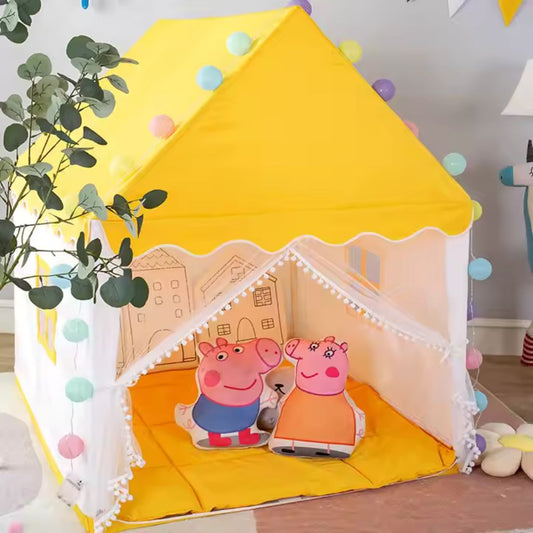 Tente Cabane Enfant Jaune
