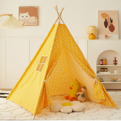 Tente Tipi Jaune Blanc
