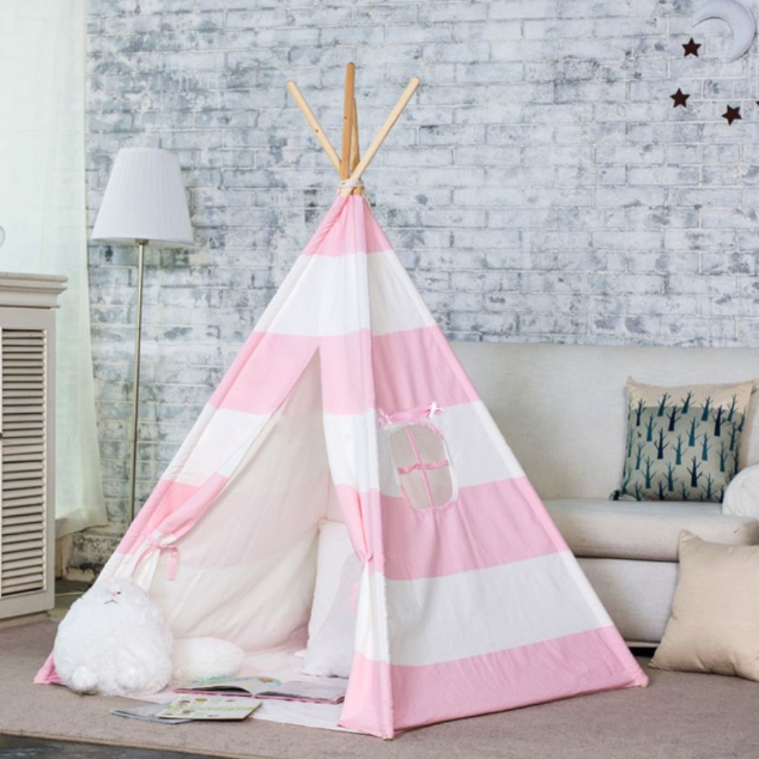 Tipi enfant Rose et Blanc