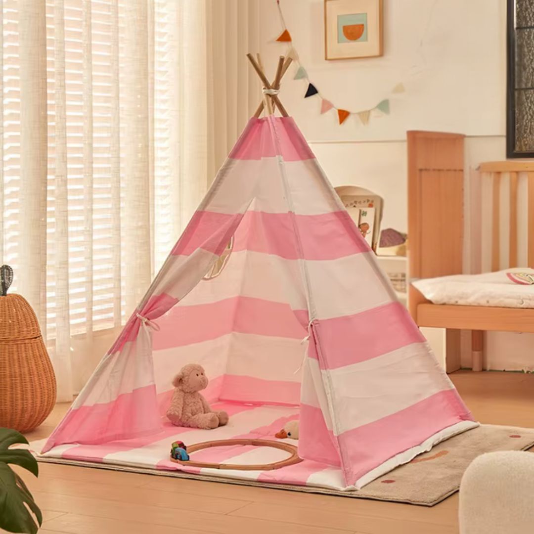 Tipi enfant Rose et Blanc